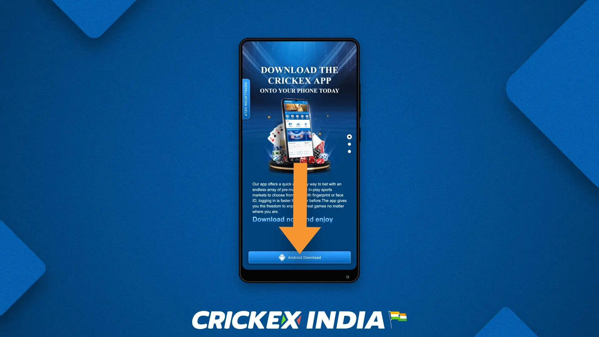 Download the Crickex app to start betting on the go