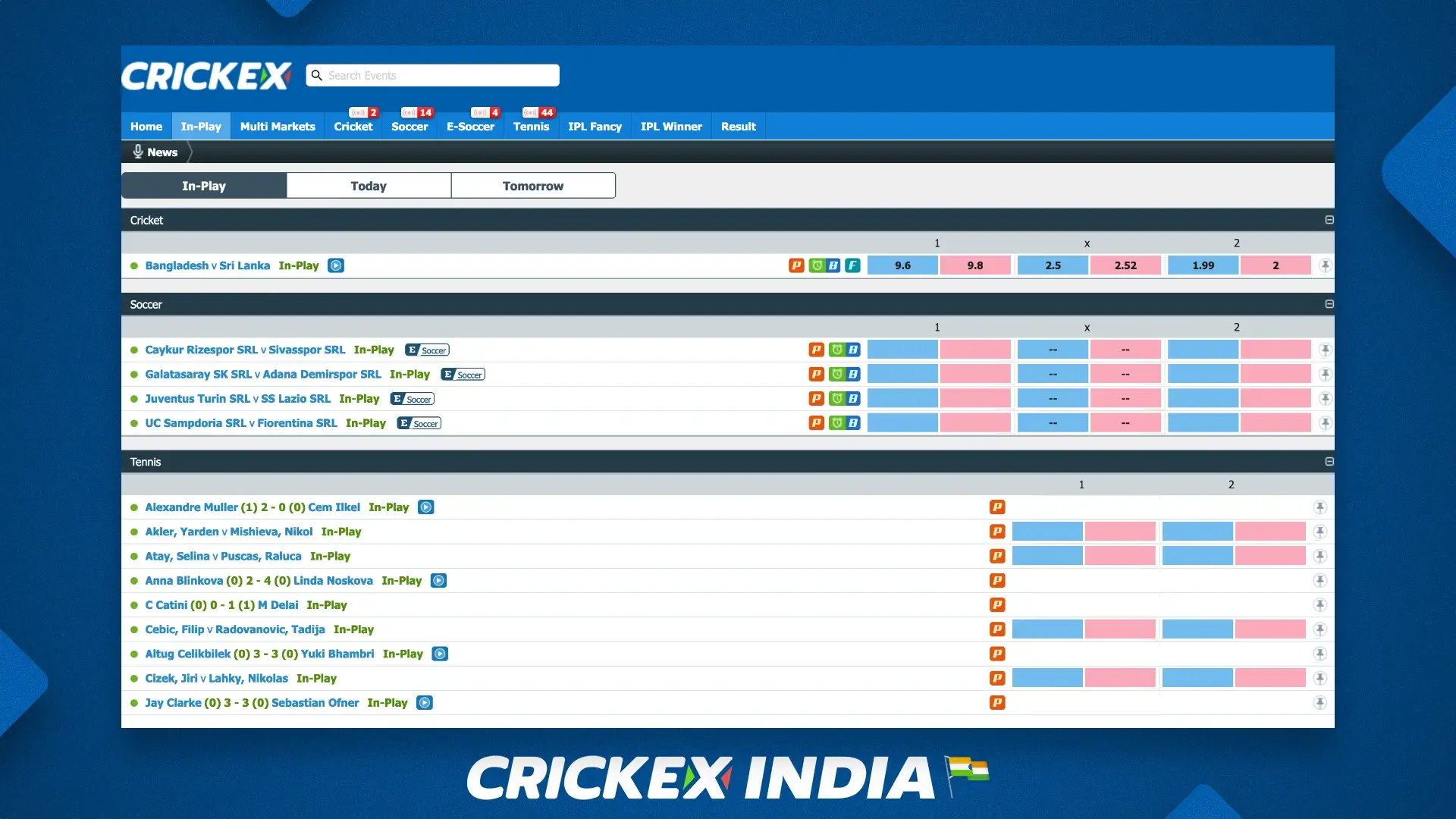 Crickex Sports Betting Exchange in India