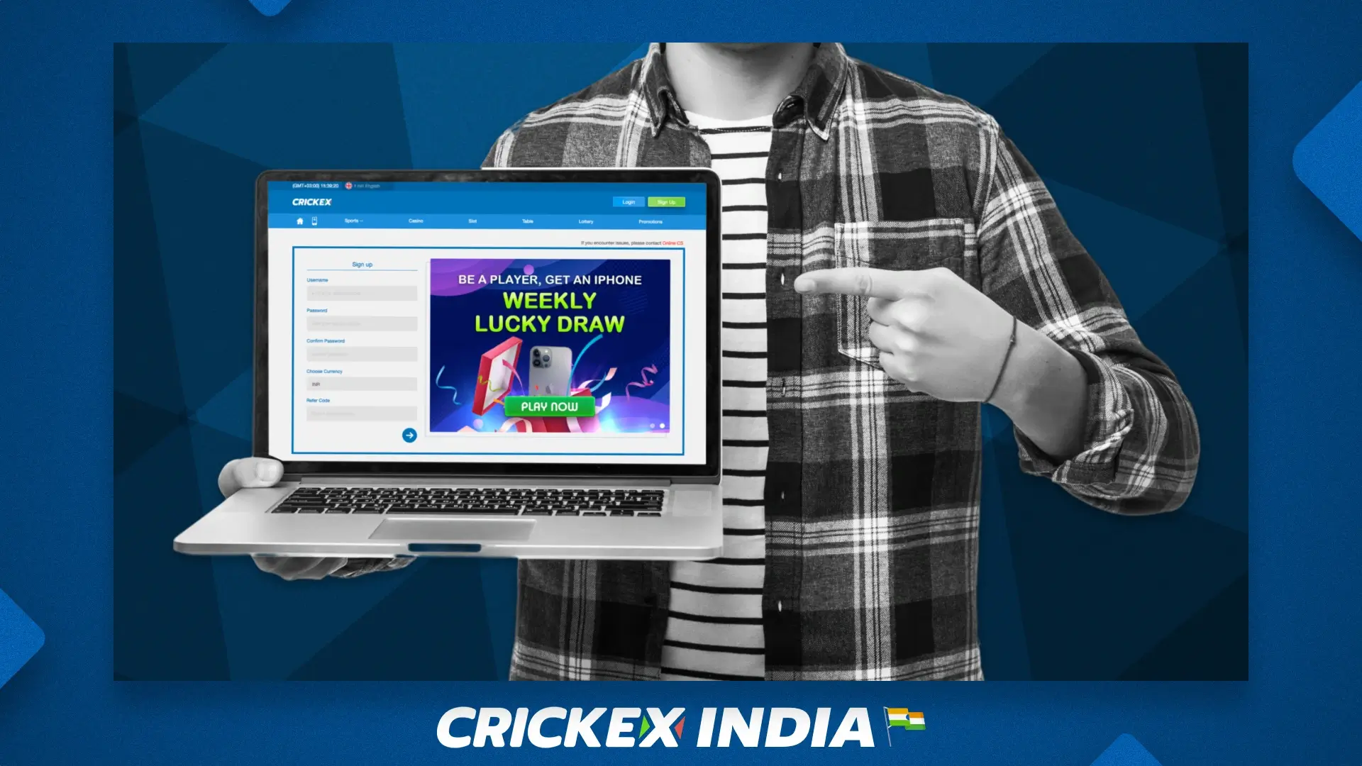 The main requirements for new players when registering at Crickex India